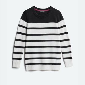 Market & Spruce Striped Pullover with elbow patches